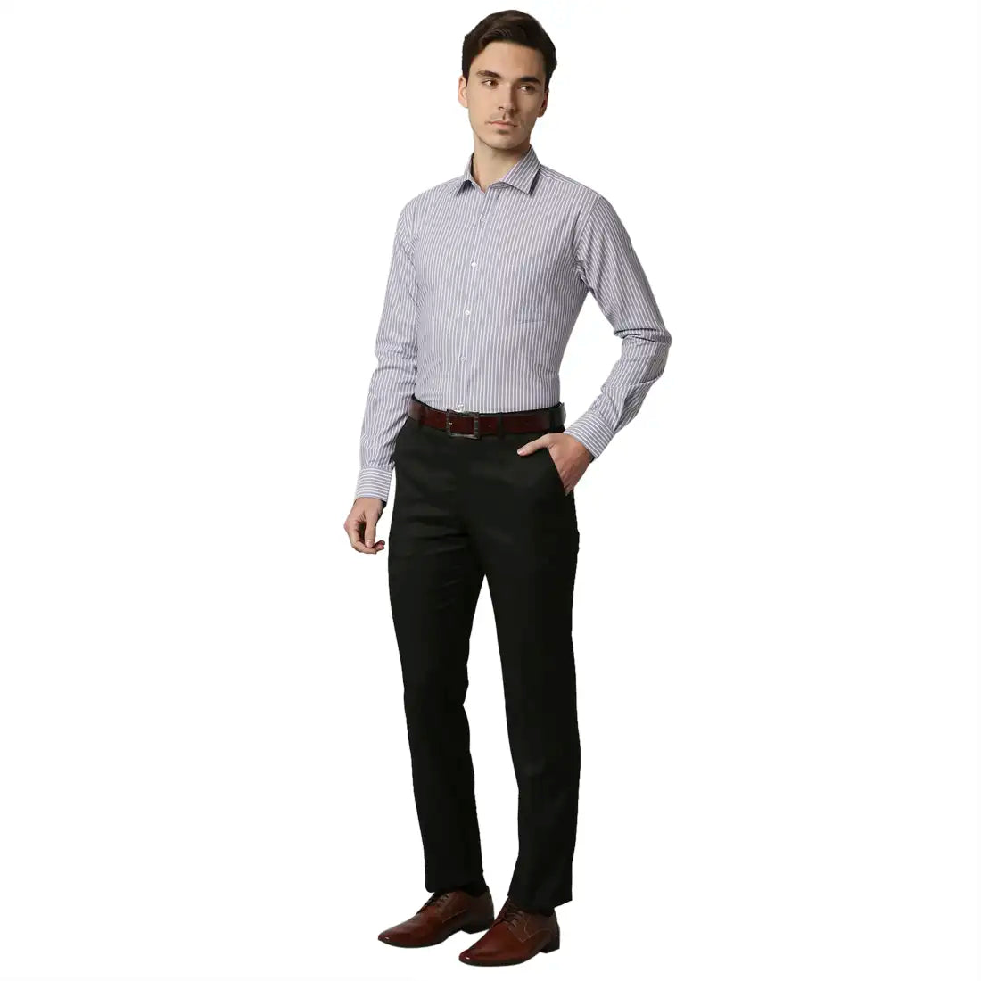Men Slim Fit Medium Blue Shirt