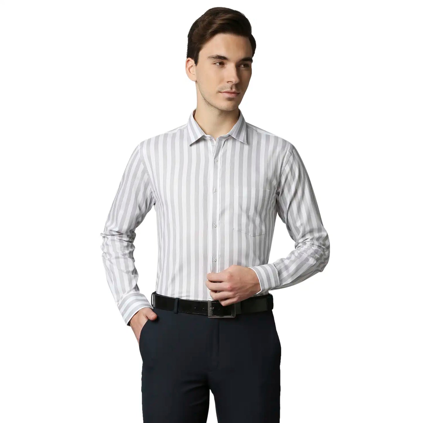 Men Slim Fit Medium Petrol Shirt