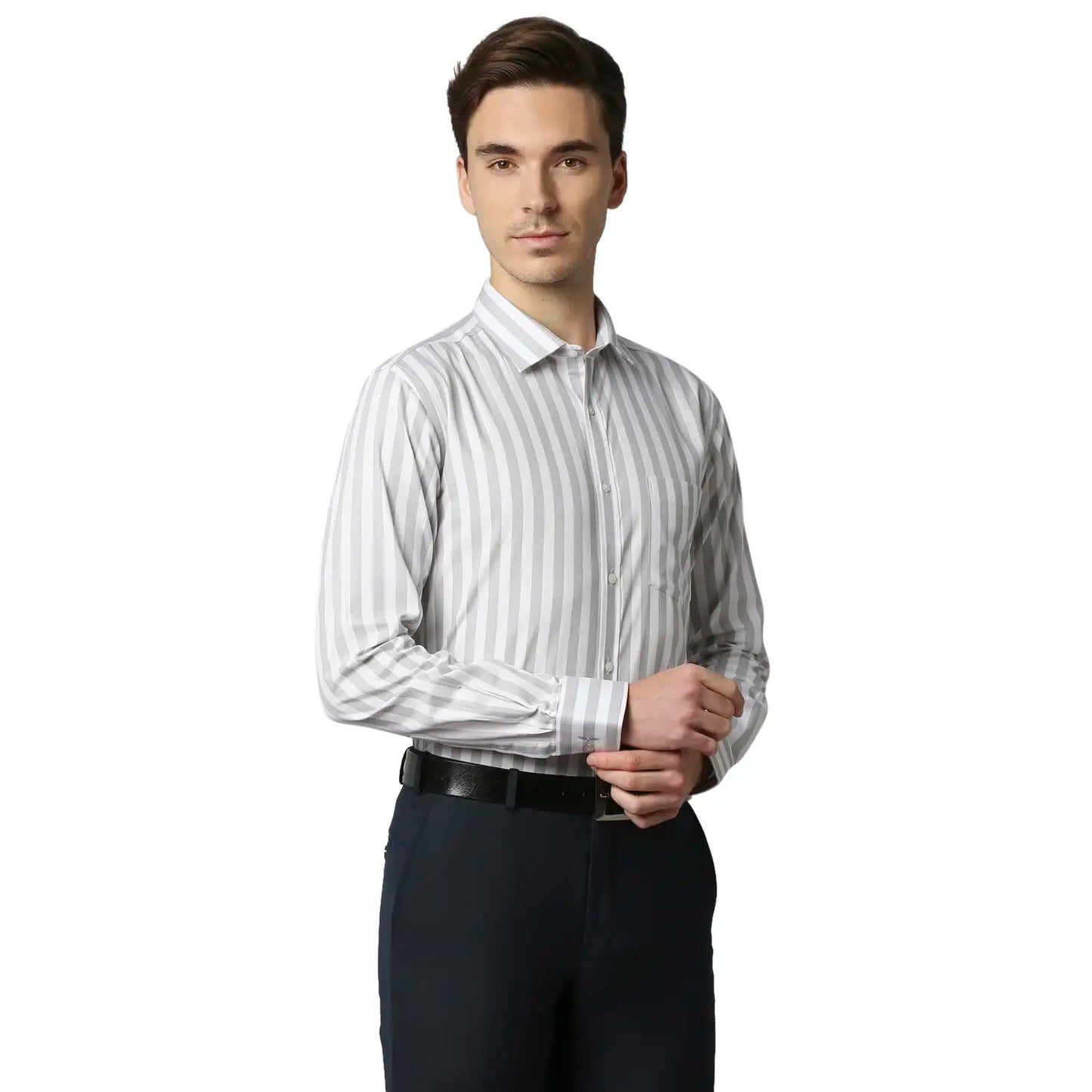 Men Slim Fit Medium Petrol Shirt