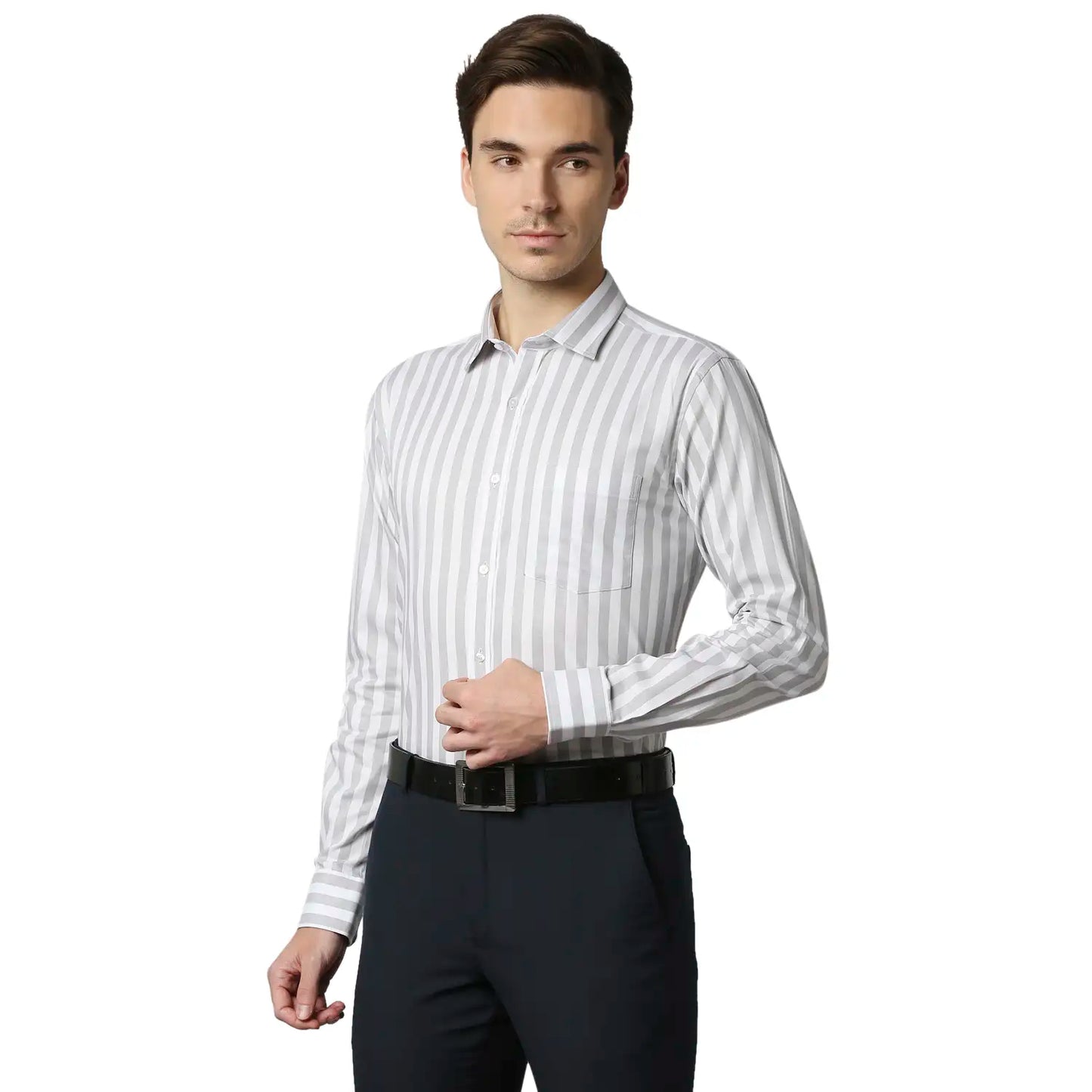 Men Slim Fit Medium Petrol Shirt