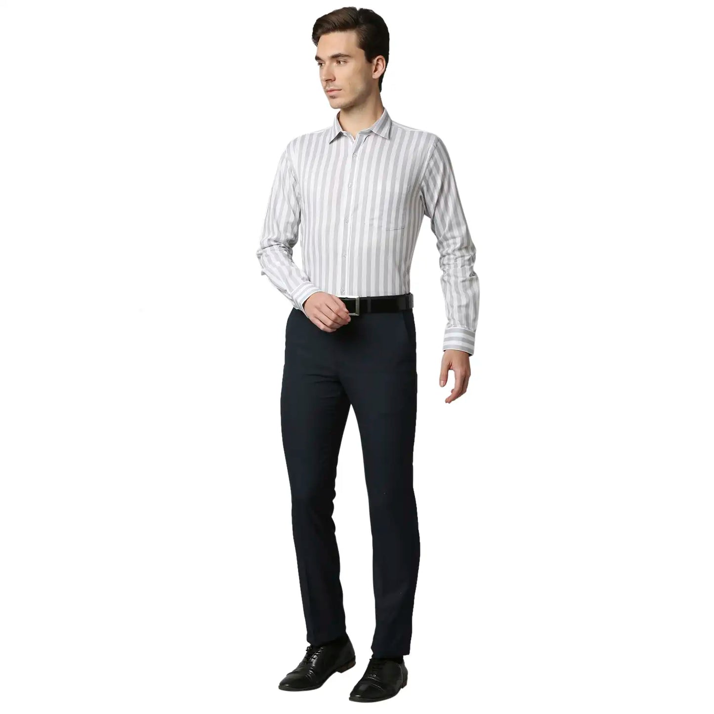 Men Slim Fit Medium Petrol Shirt