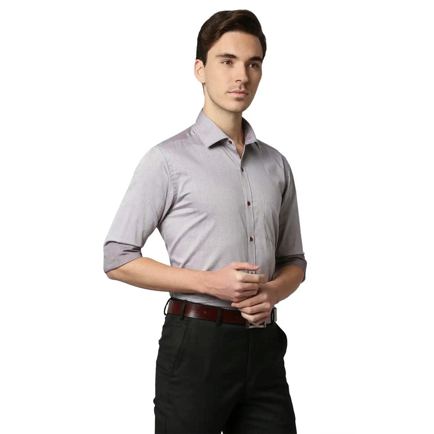 Men Slim Fit Medium Red Shirt