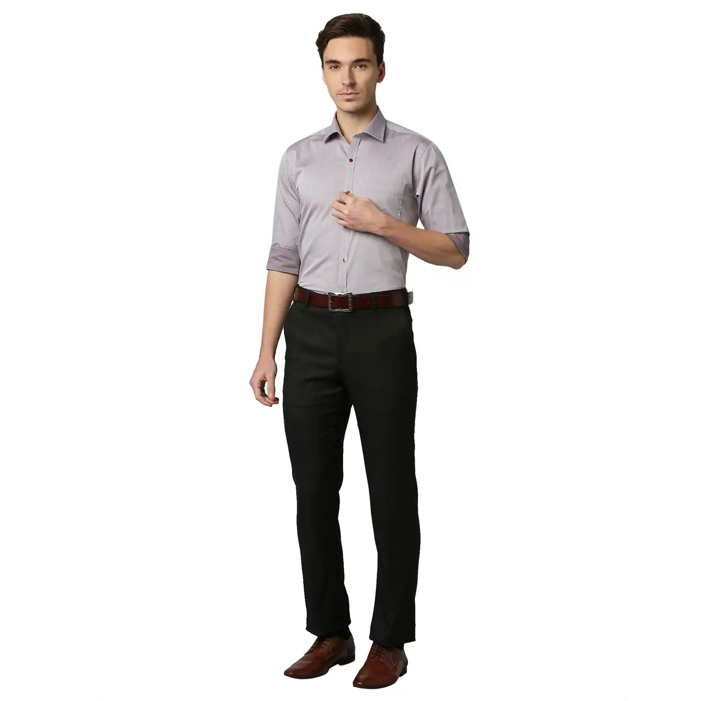 Men Slim Fit Medium Red Shirt
