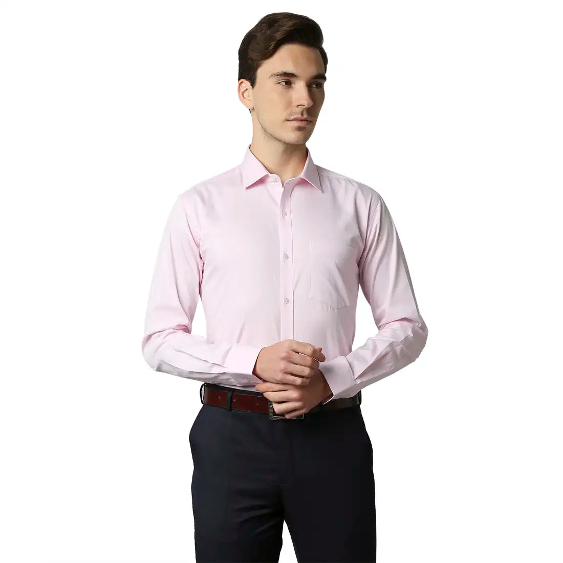 Men Slim Fit Medium Violet Shirt
