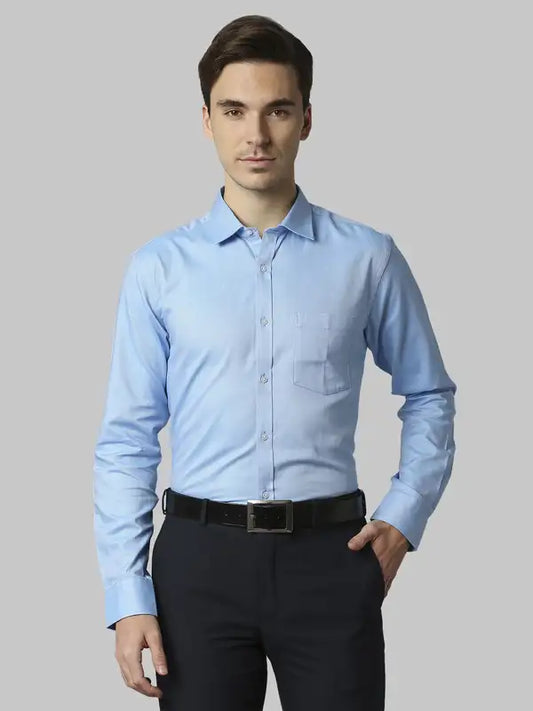 Men Slim Fit Blue Shirt