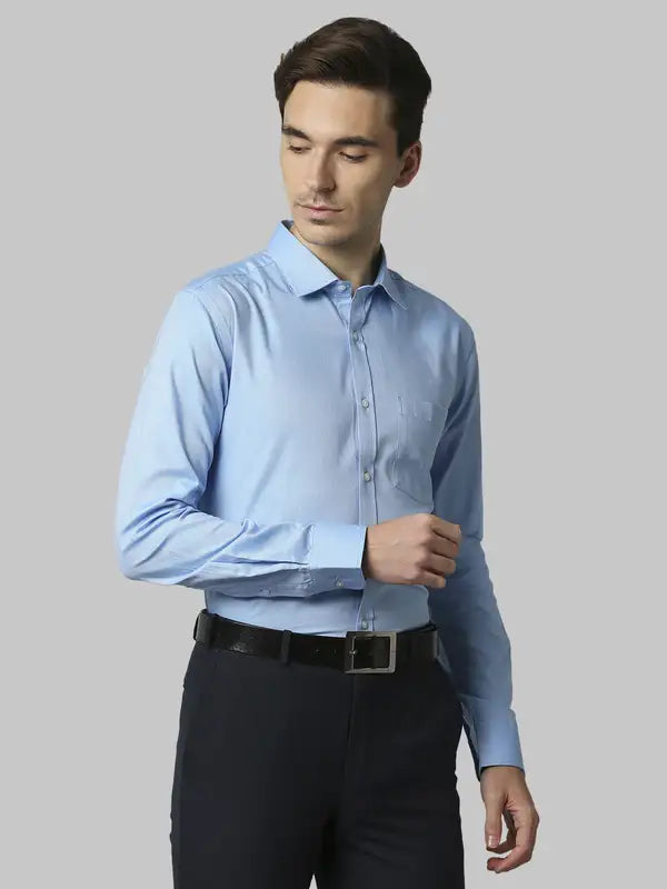 Men Slim Fit Blue Shirt