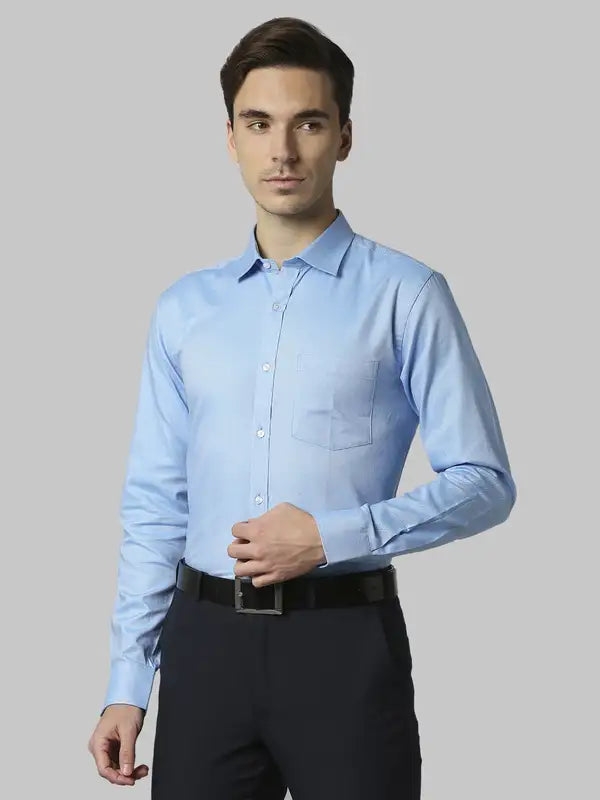 Men Slim Fit Blue Shirt