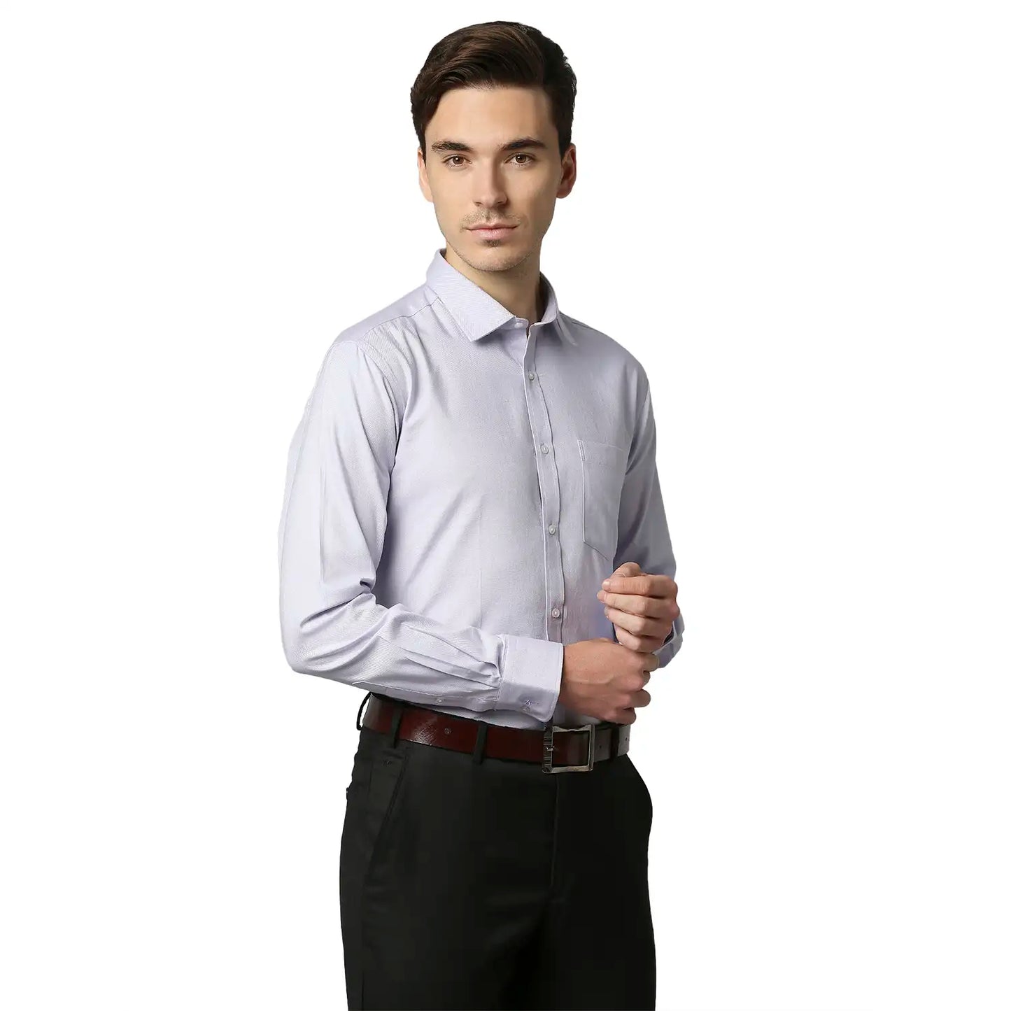Men Slim Fit Medium Orange Shirt