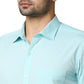 Men Slim Fit Medium Petrol Shirt