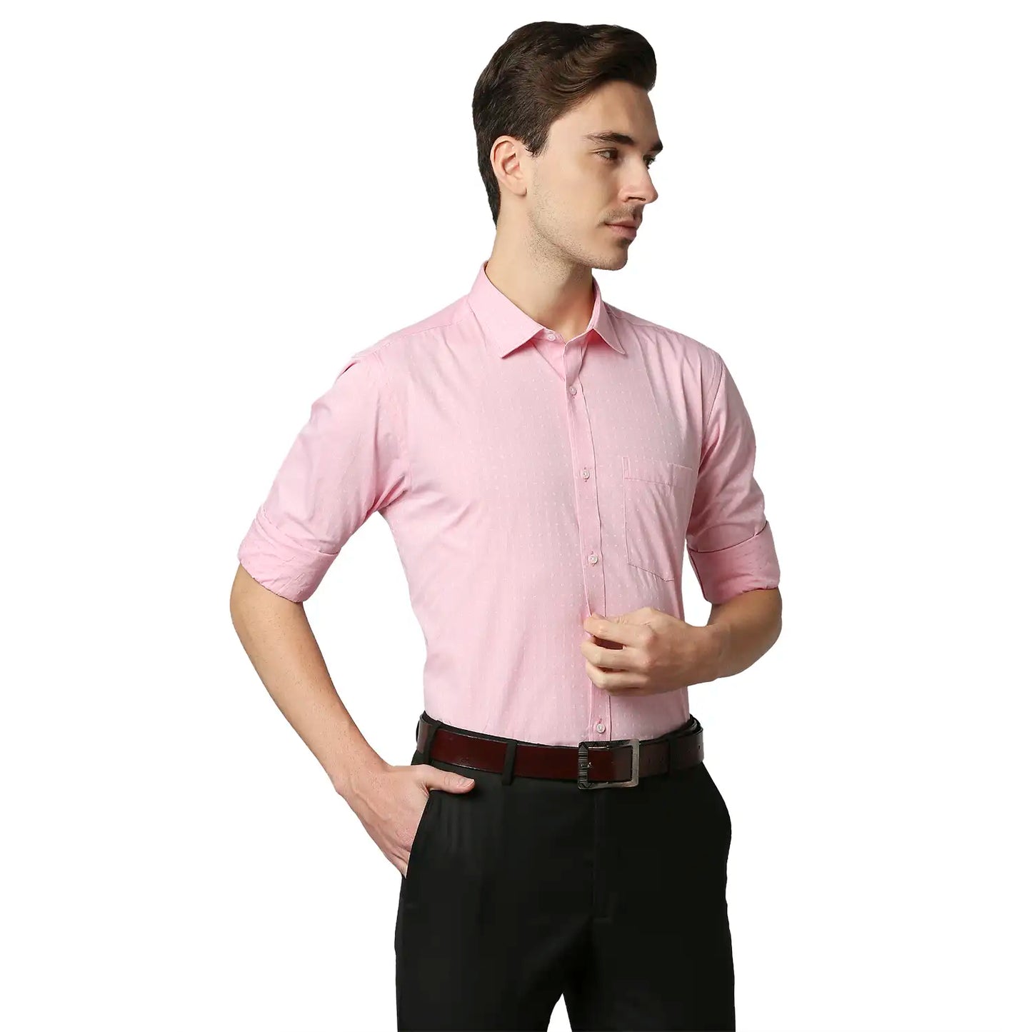 Men Slim Fit Medium Blue Shirt
