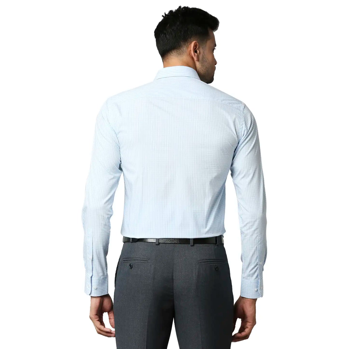 Men Slim Fit Light Blue Shirt