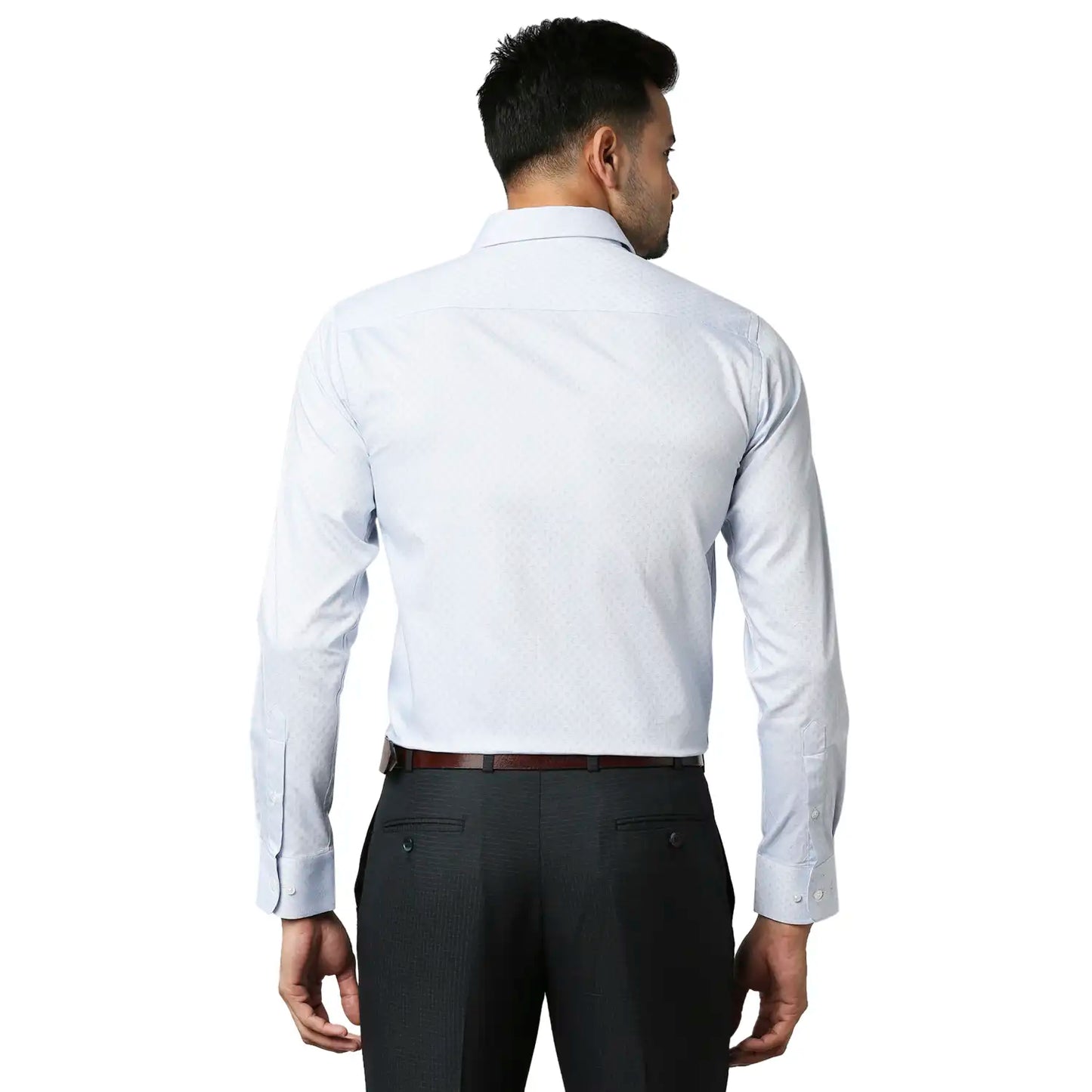 Men Slim Fit Light Orange Shirt