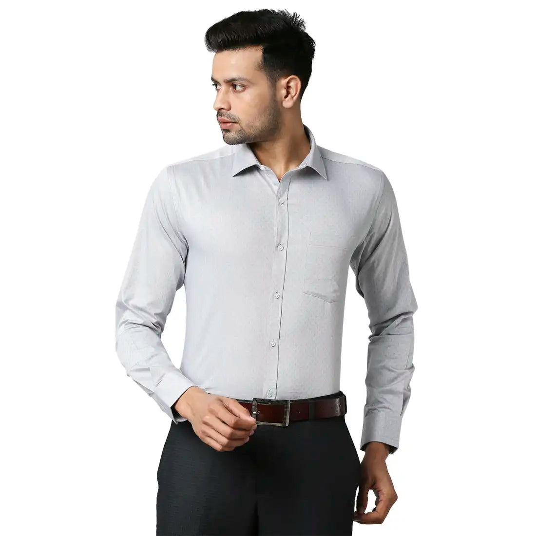 Men Slim Fit Light Violet Shirt
