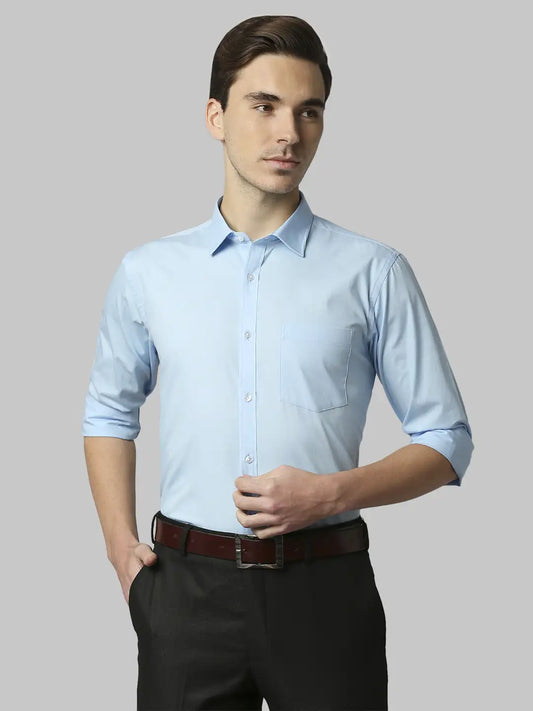 Men Slim Fit Blue Shirt