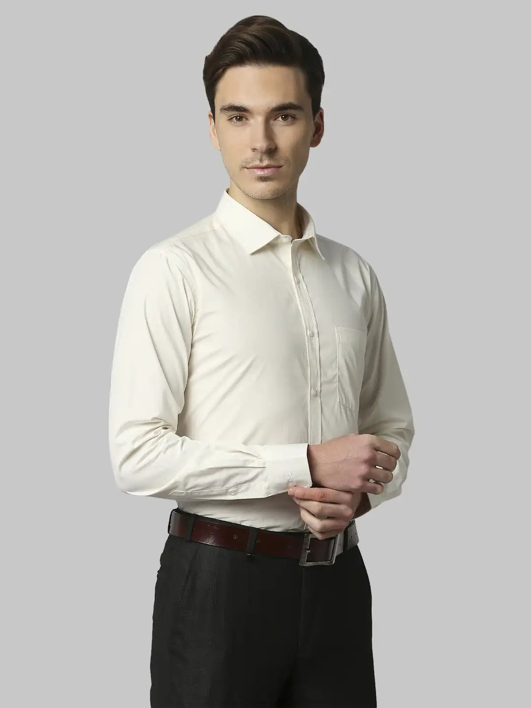 Men Slim Fit White Shirt