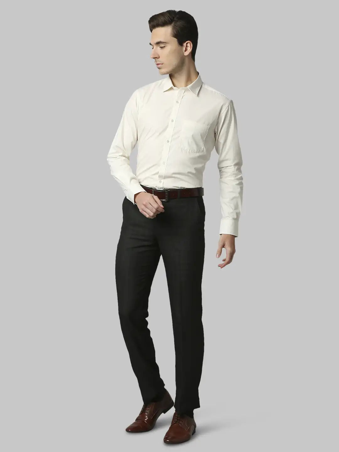 Men Slim Fit White Shirt