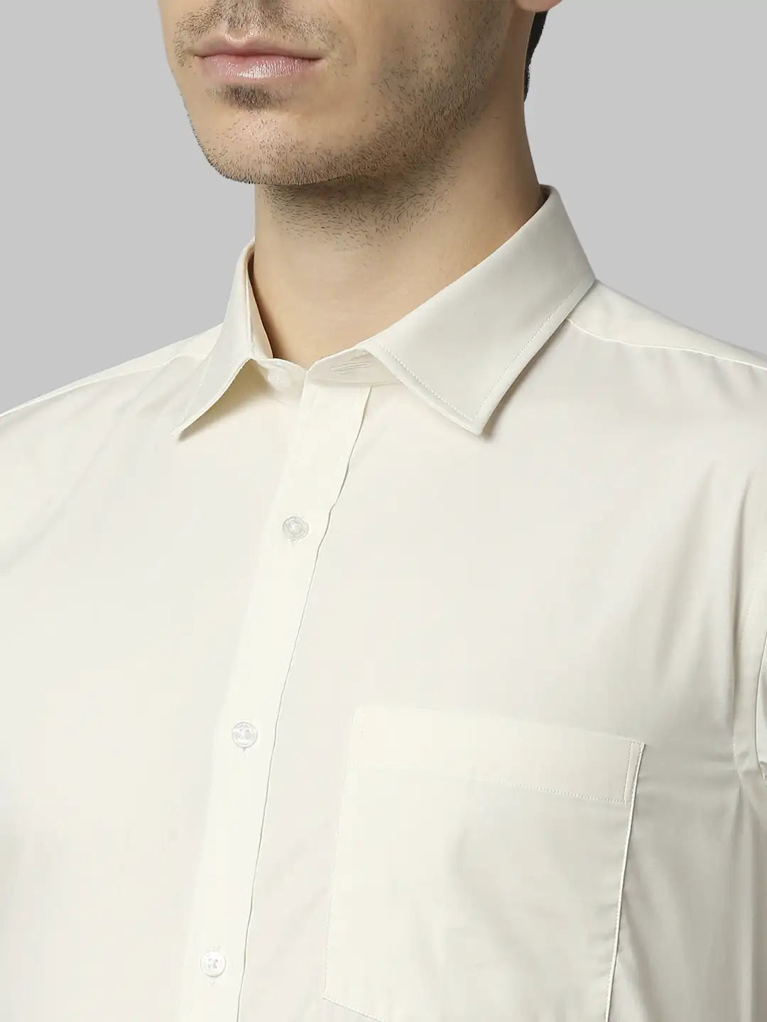 Men Slim Fit White Shirt