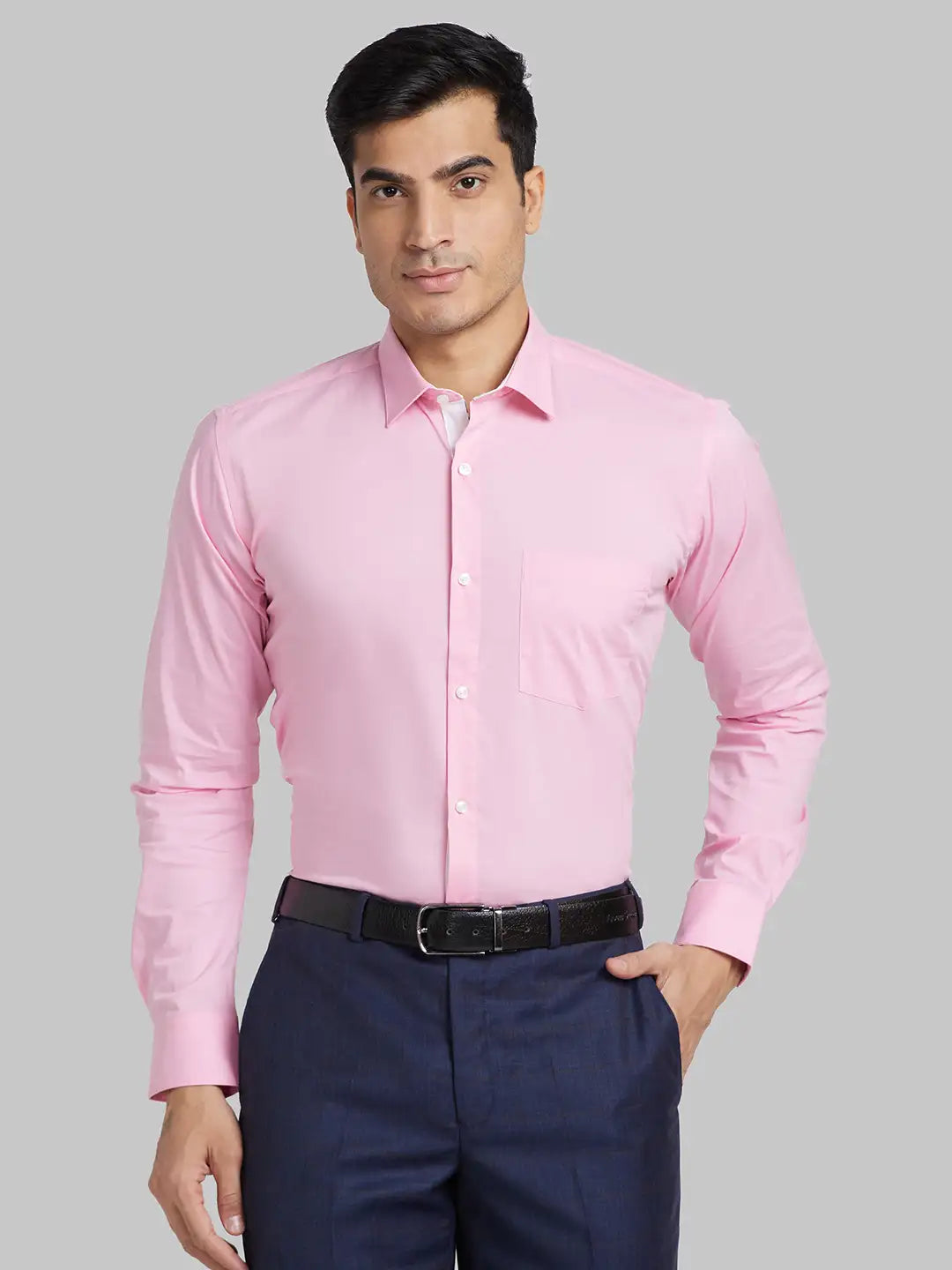 Men Slim Fit Light Yellow Shirt