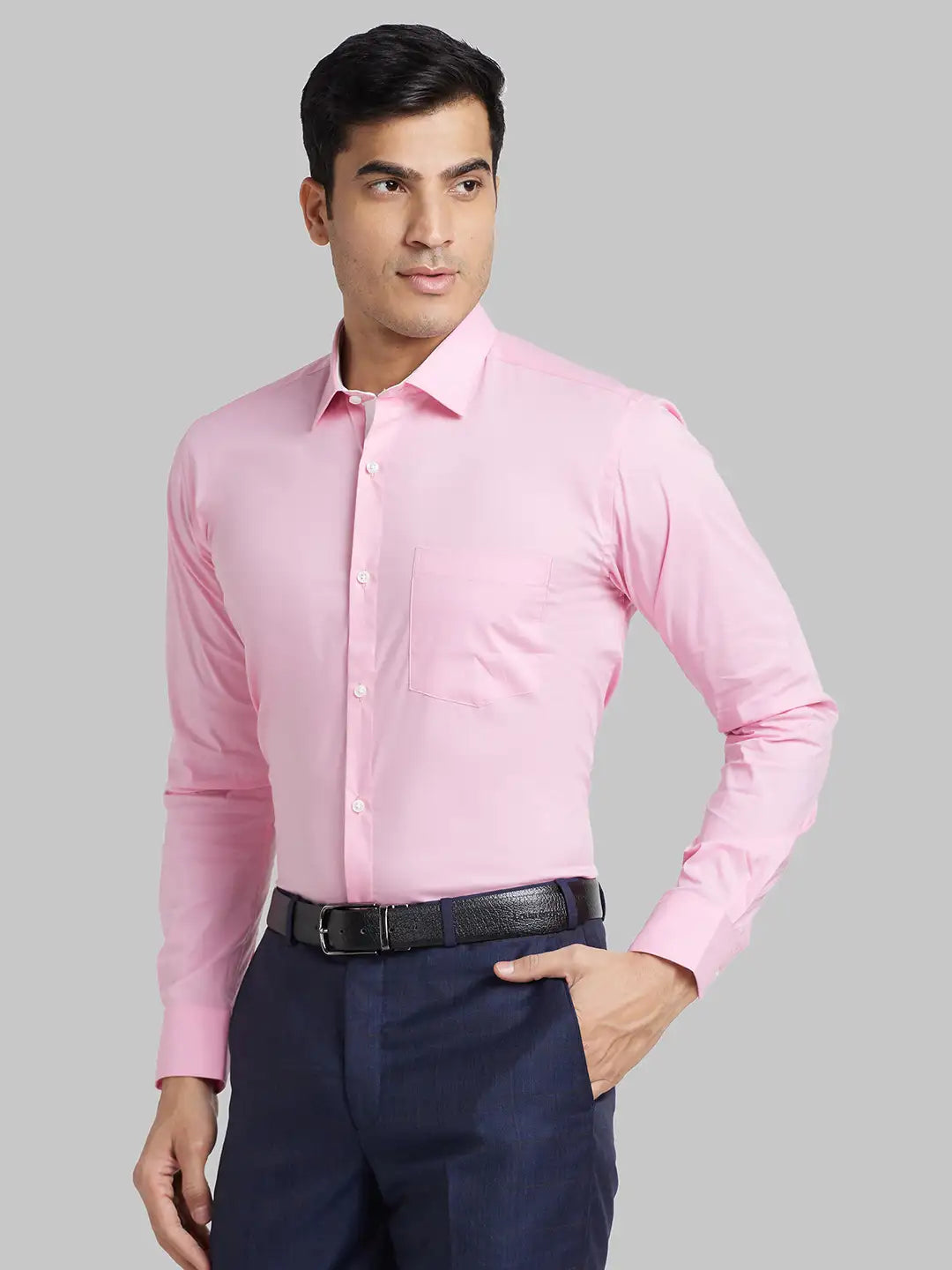 Men Slim Fit Light Yellow Shirt