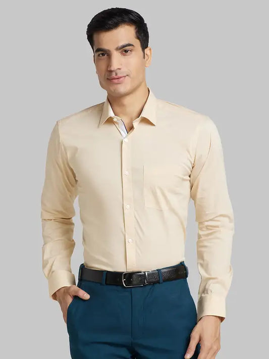 Men Slim Fit Teal Blue Shirt