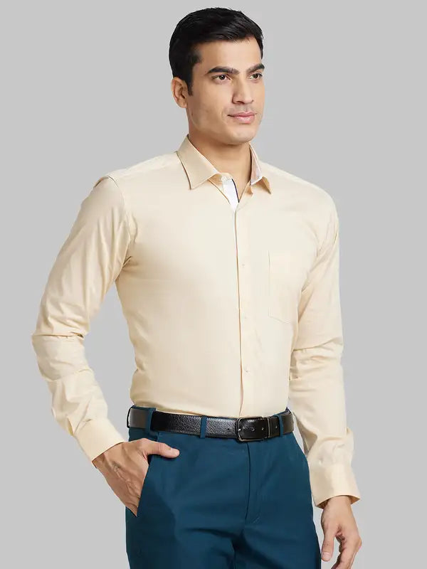 Men Slim Fit Teal Blue Shirt