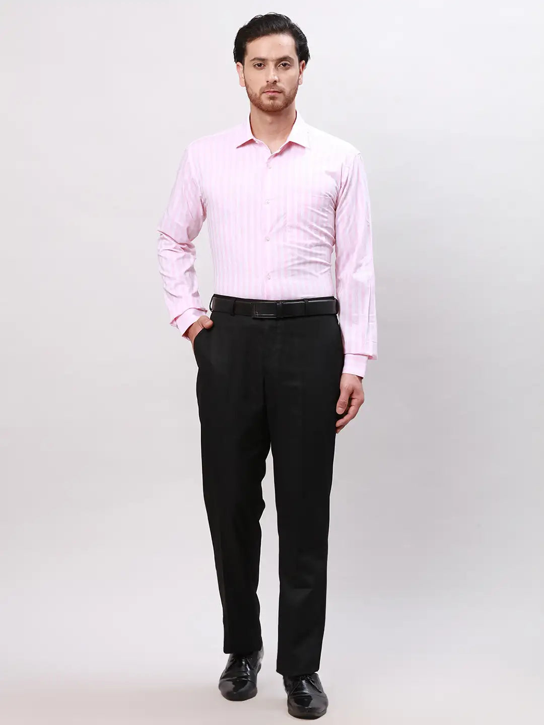Park Avenue Men White Slim Fit Fil-A-Fil Cotton Shirts