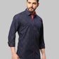 Men Slim Fit Fancy Maroon Shirt