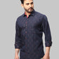 Men Slim Fit Fancy Maroon Shirt