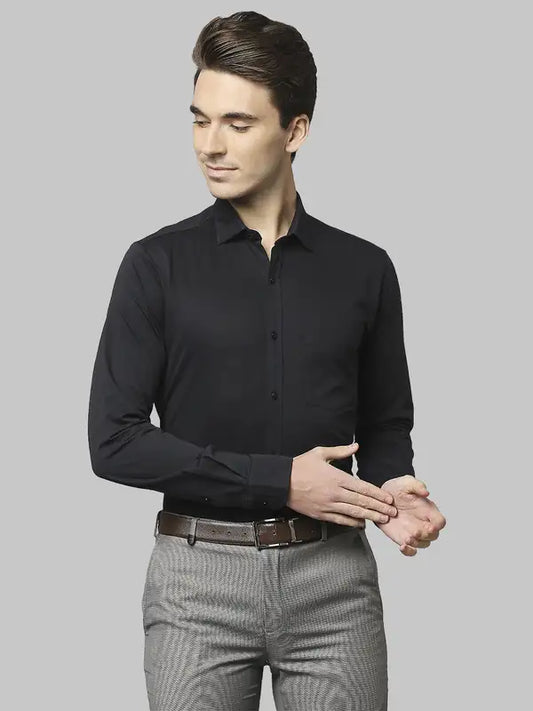 Men Slim Fit White Shirt