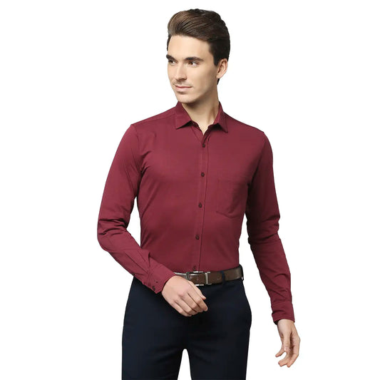 Men Slim Fit White Shirt