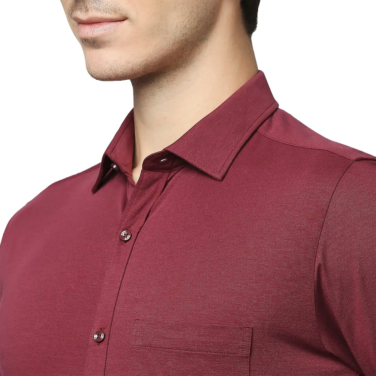 Men Slim Fit White Shirt