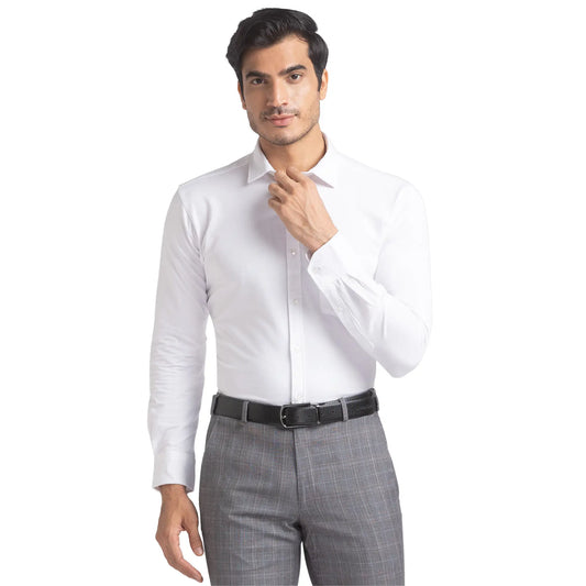 Men Slim Fit Dark Blue Shirt