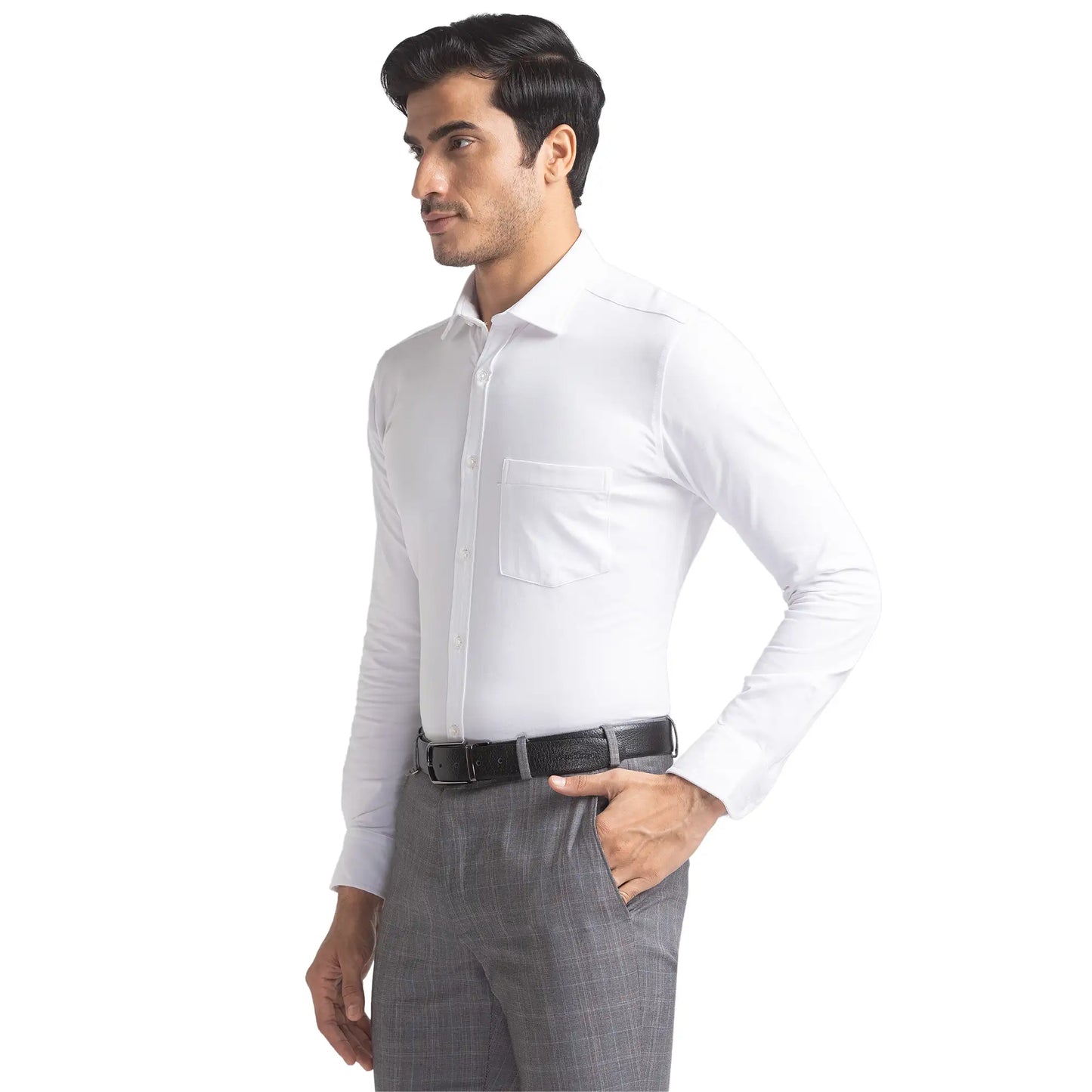 Men Slim Fit Dark Blue Shirt