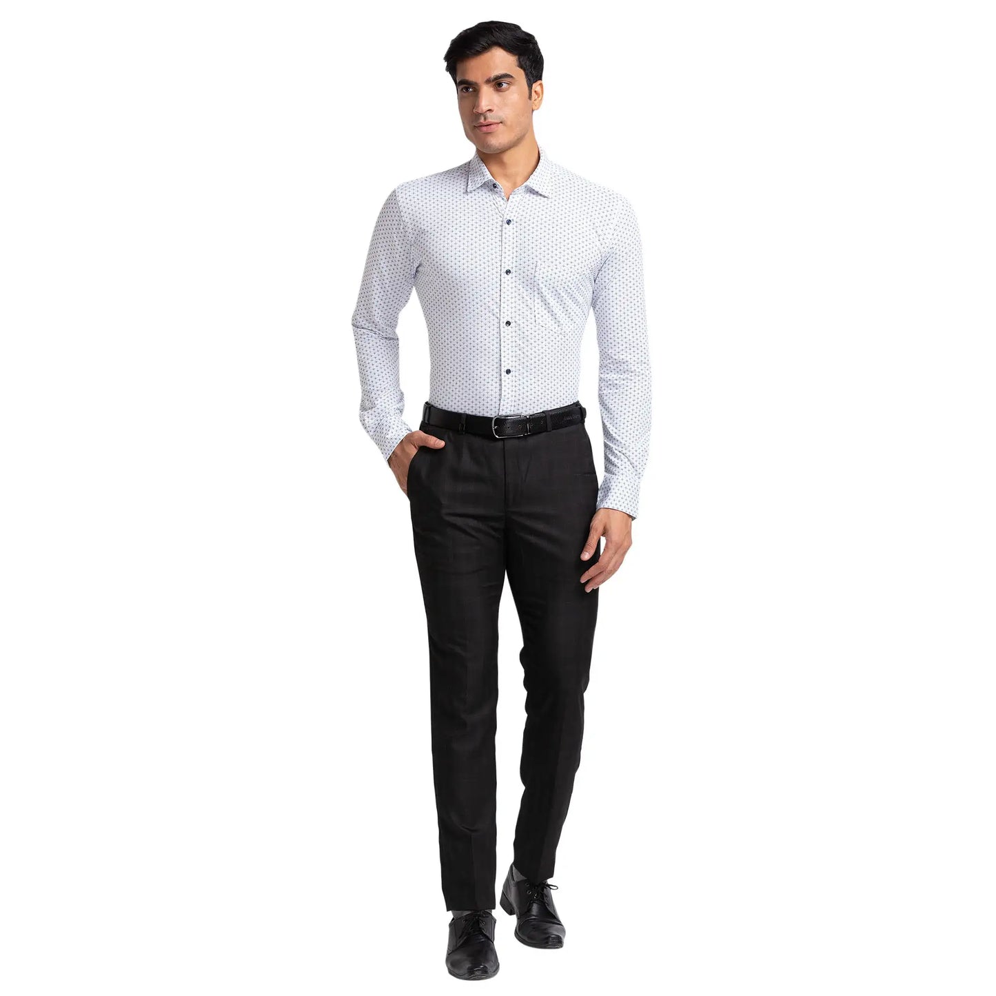 Men Slim Fit Blue Shirt