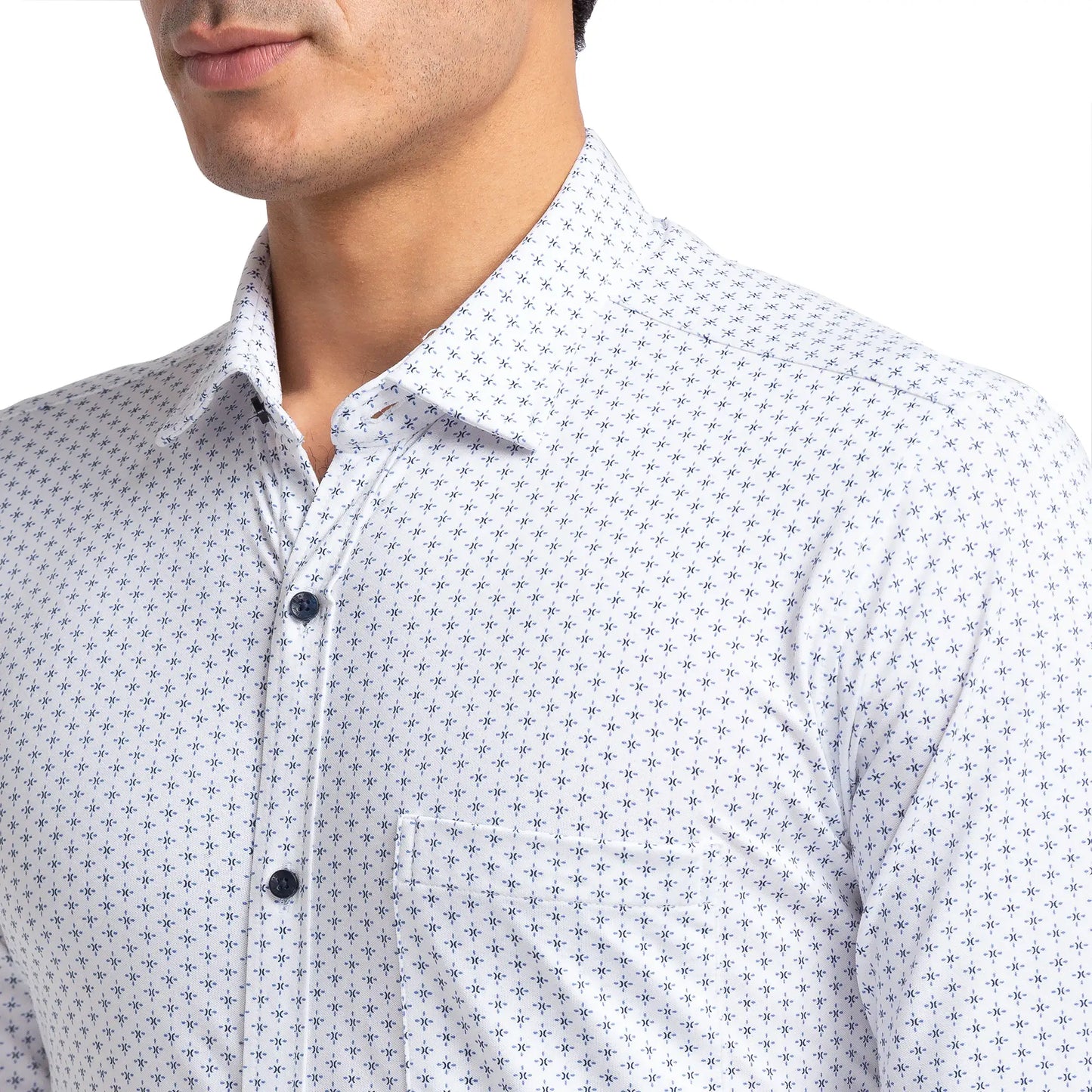 Men Slim Fit Blue Shirt