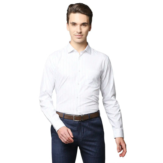 Men Slim Fit Light Red Shirt