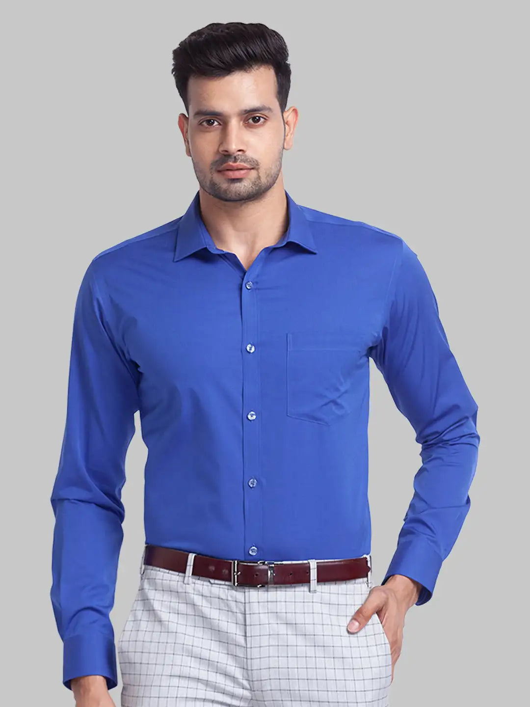 Men Slim Fit Yellow Shirt