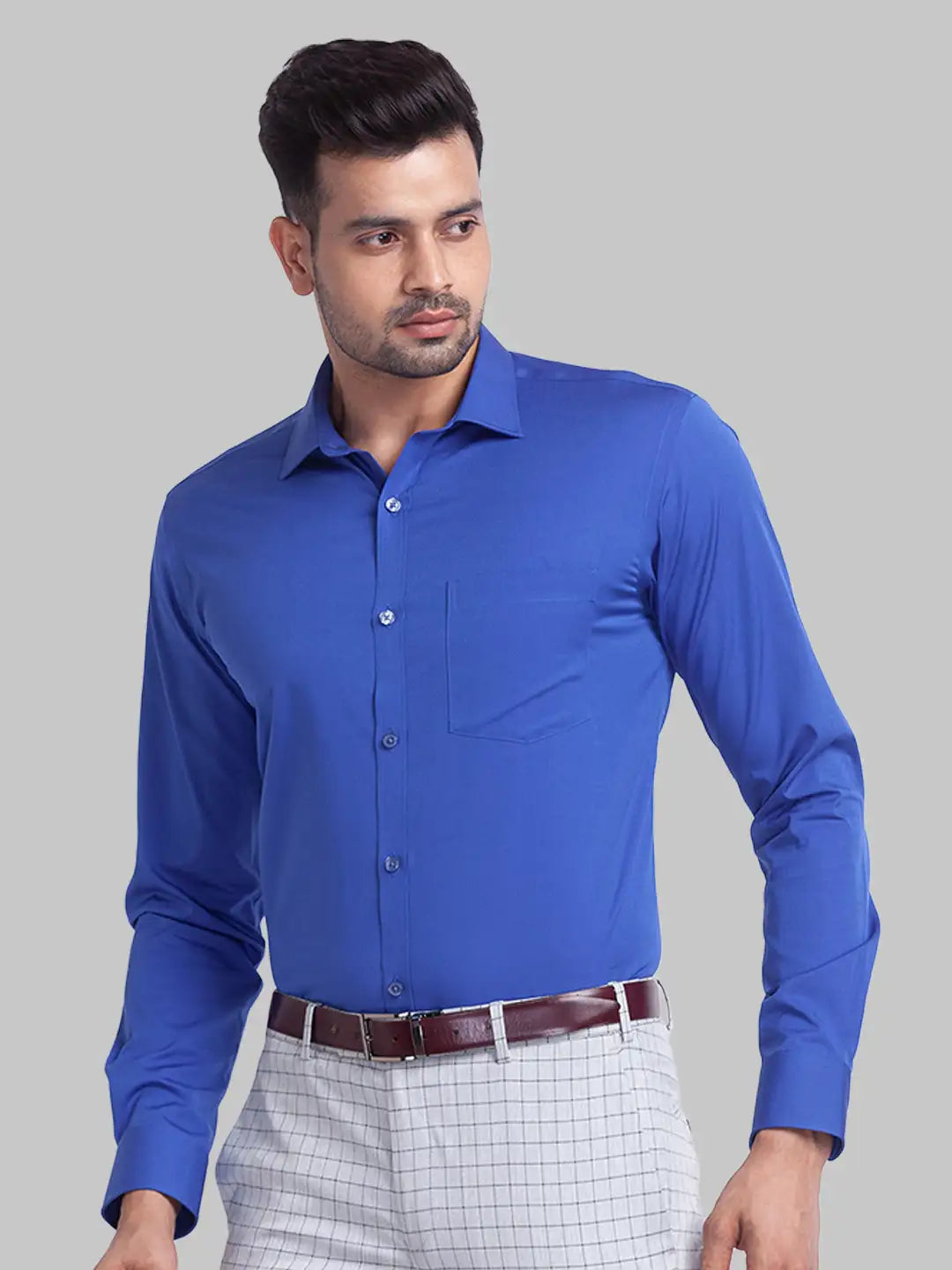 Men Slim Fit Yellow Shirt