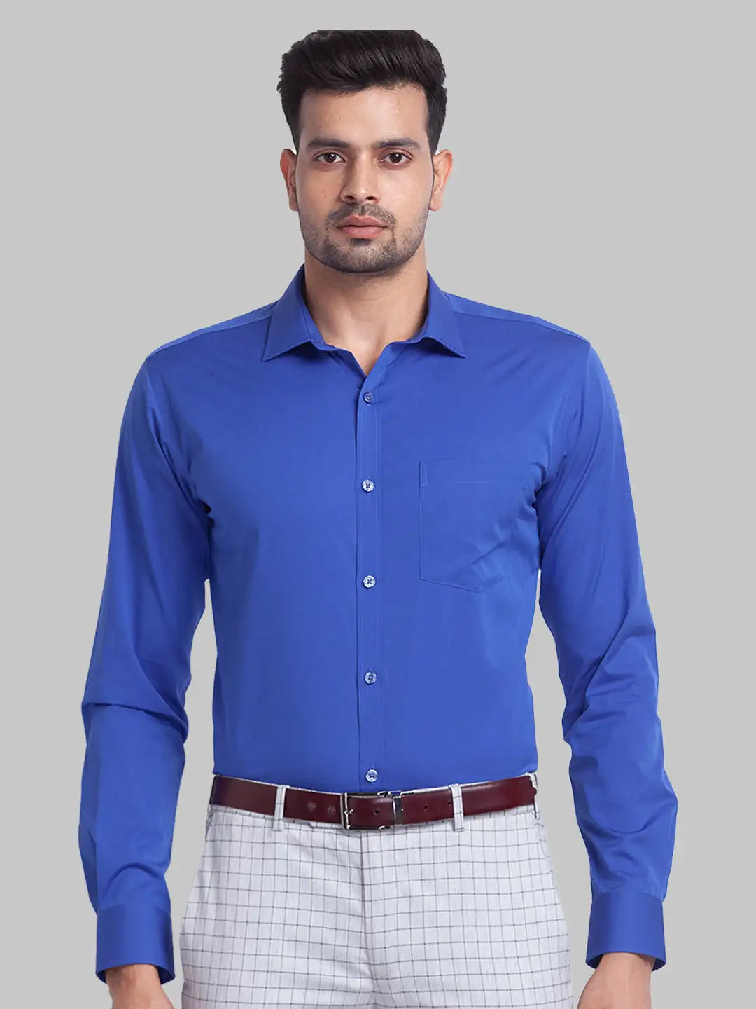 Men Slim Fit Yellow Shirt