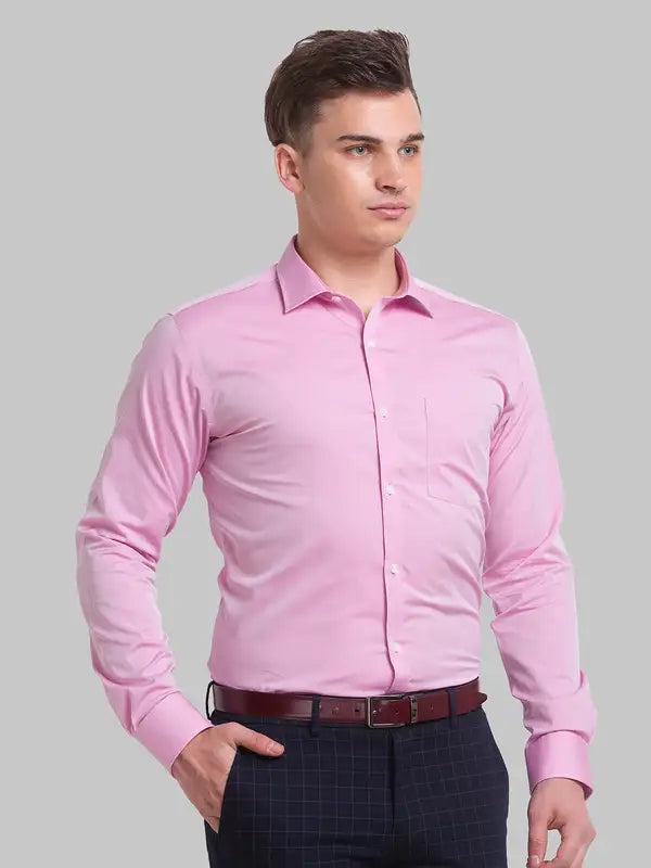 Men Slim Fit Violet Shirt