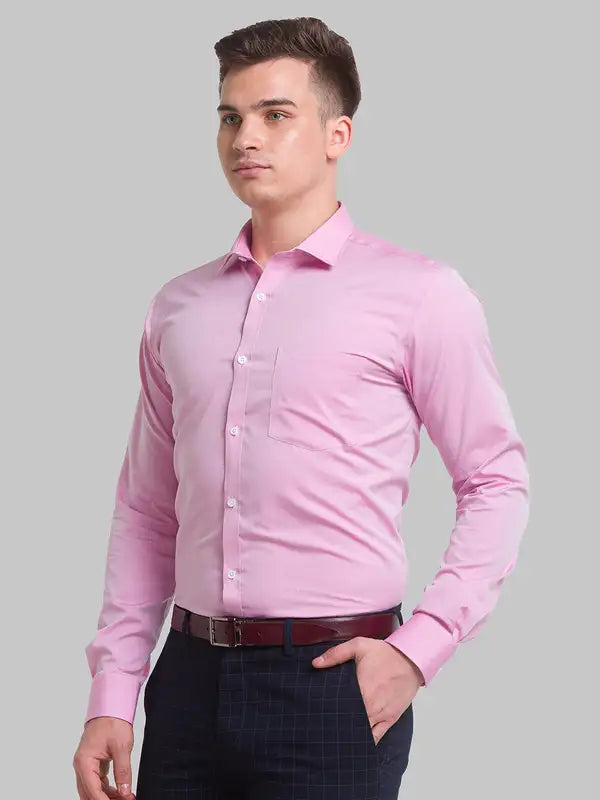 Men Slim Fit Violet Shirt