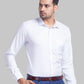 Men Slim Fit White Shirt