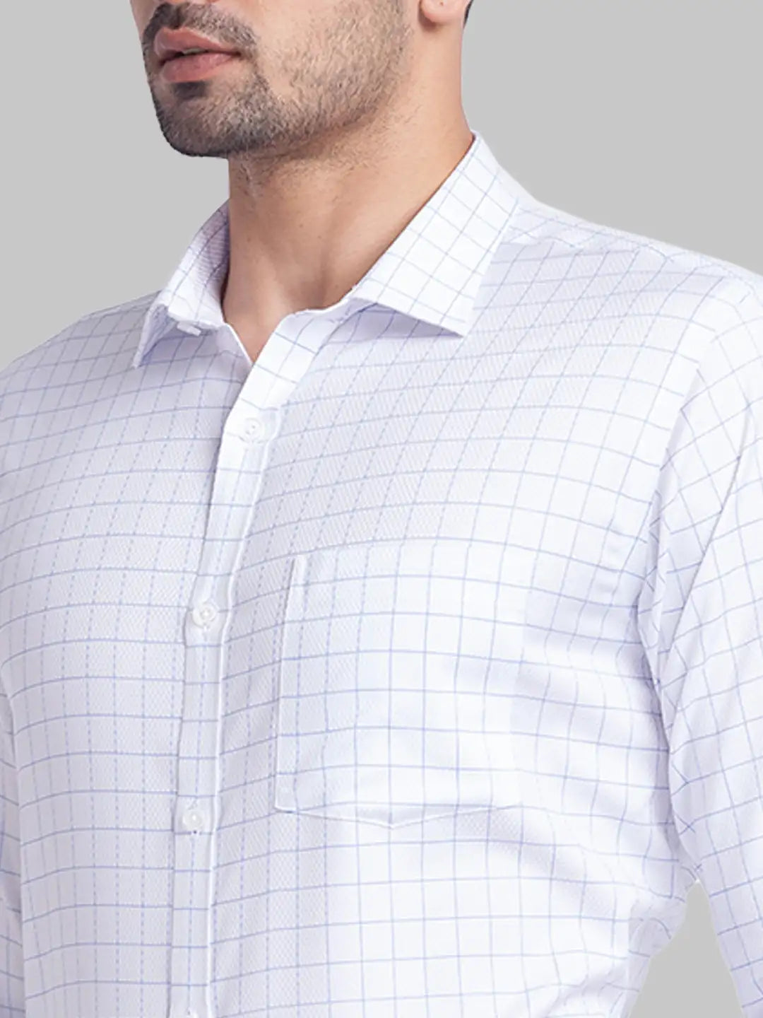 Men Slim Fit White Shirt