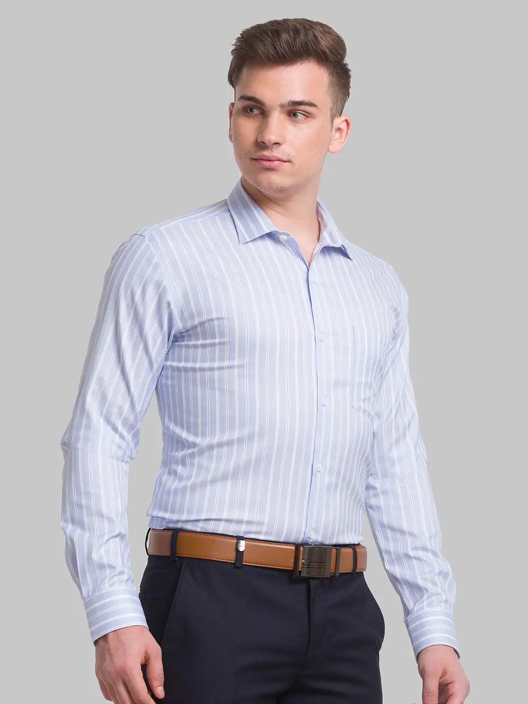 Men Slim Fit Pink Shirt