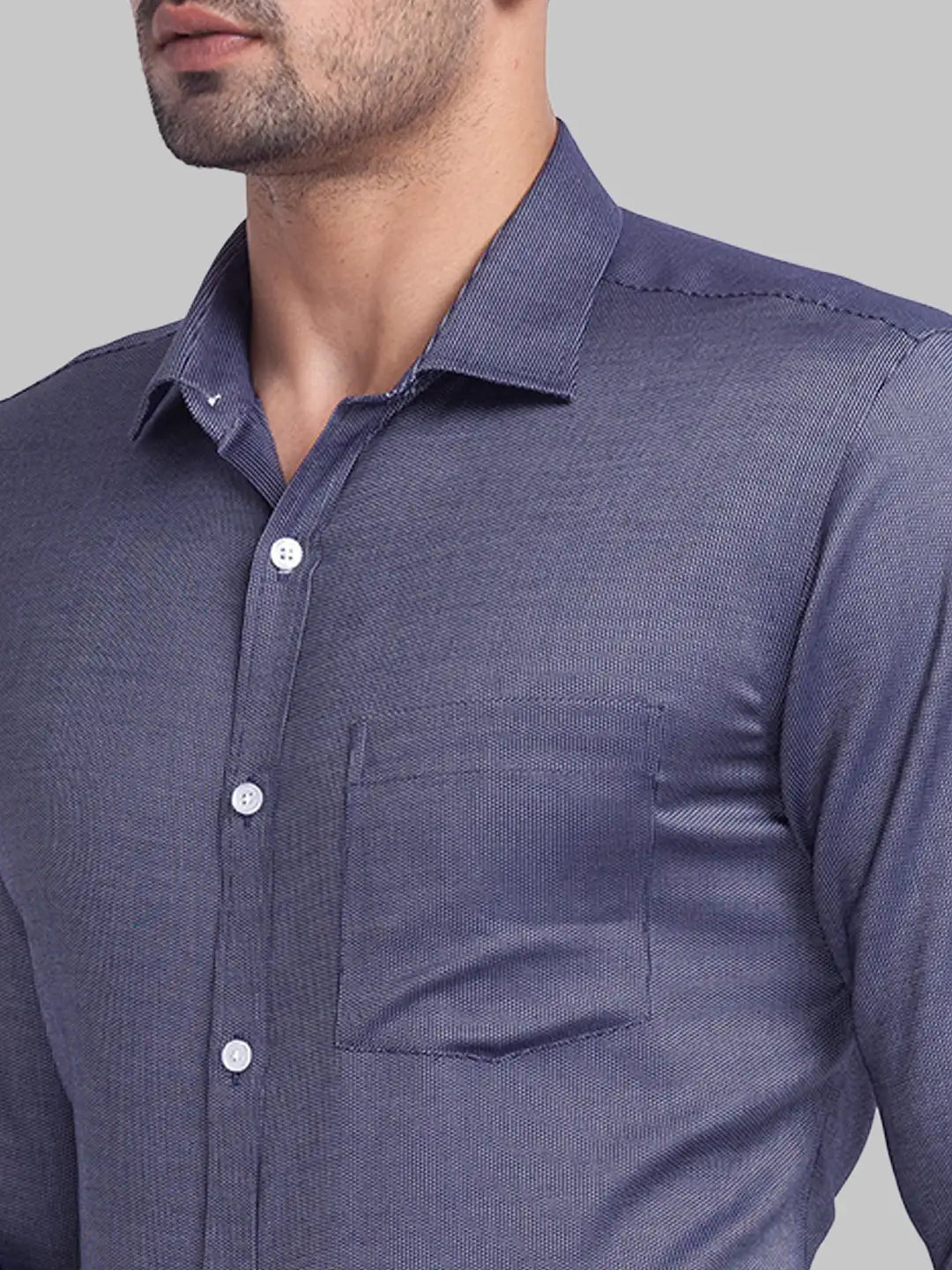 Men Slim Fit Light Green Shirt