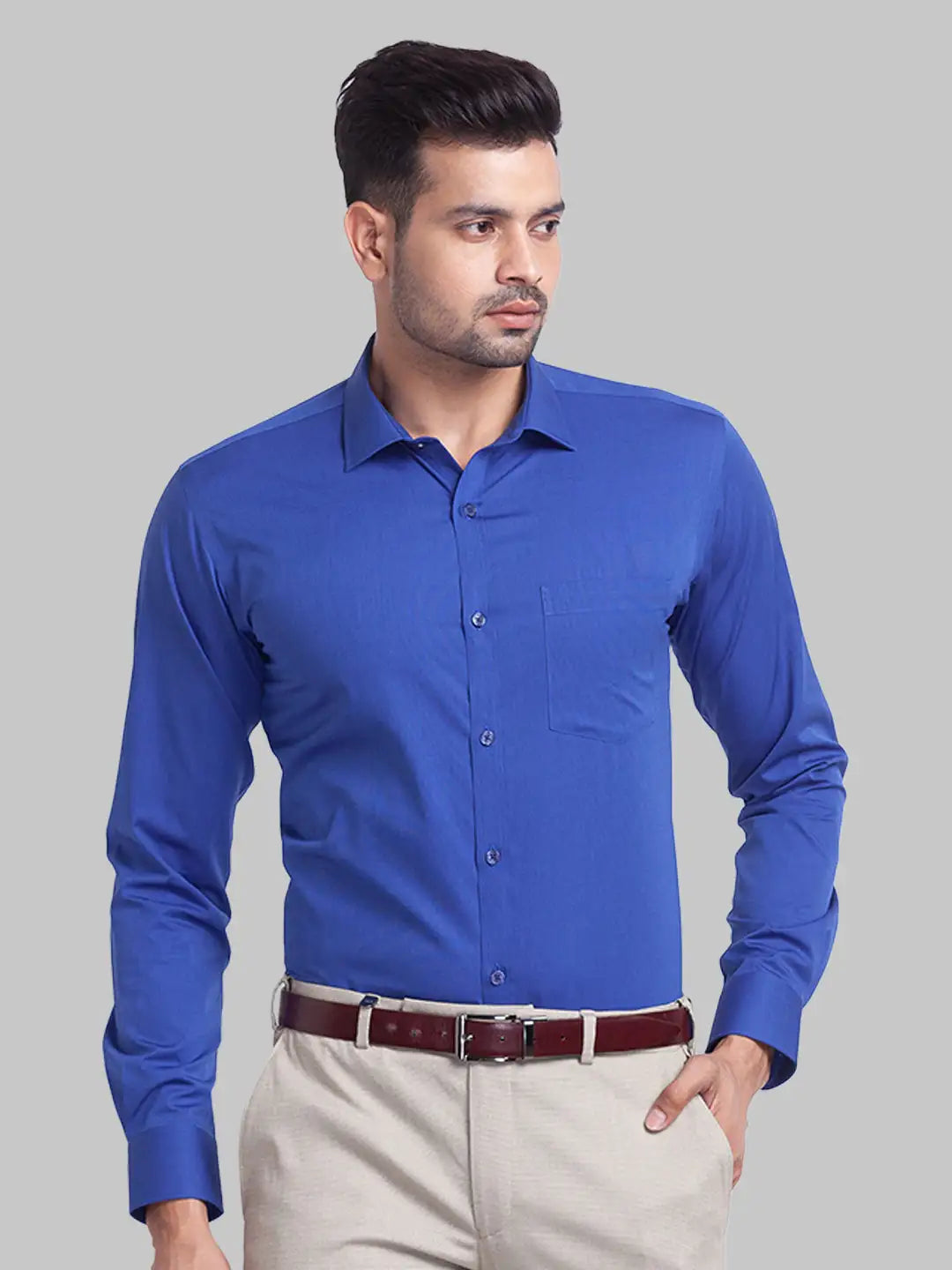 Men Slim Fit Maroon Shirt