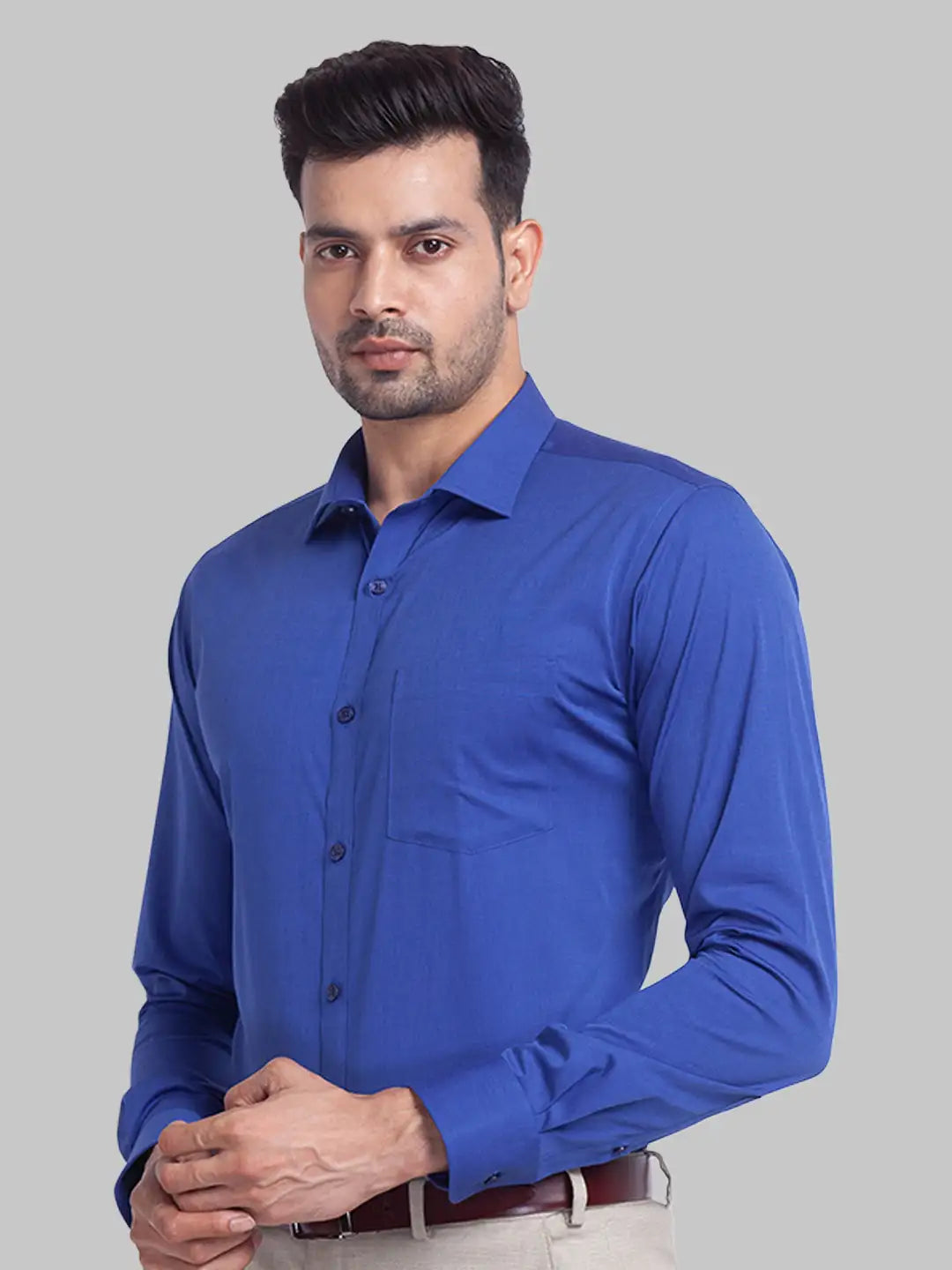 Men Slim Fit Maroon Shirt