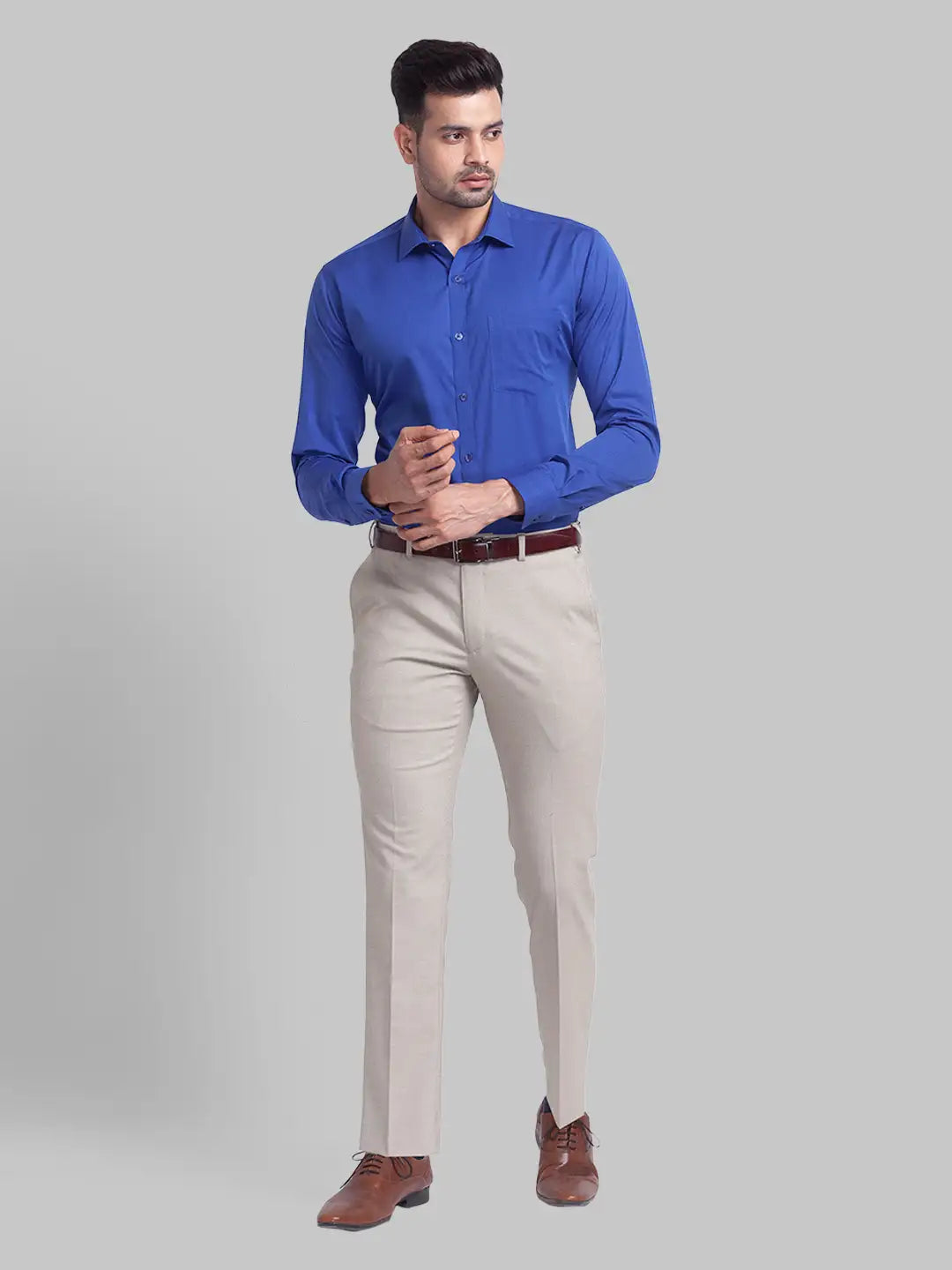 Men Slim Fit Maroon Shirt