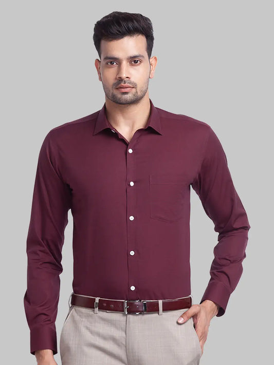 Men Slim Fit Dark Green Shirt