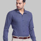 Men Slim Fit Dark Blue Shirt